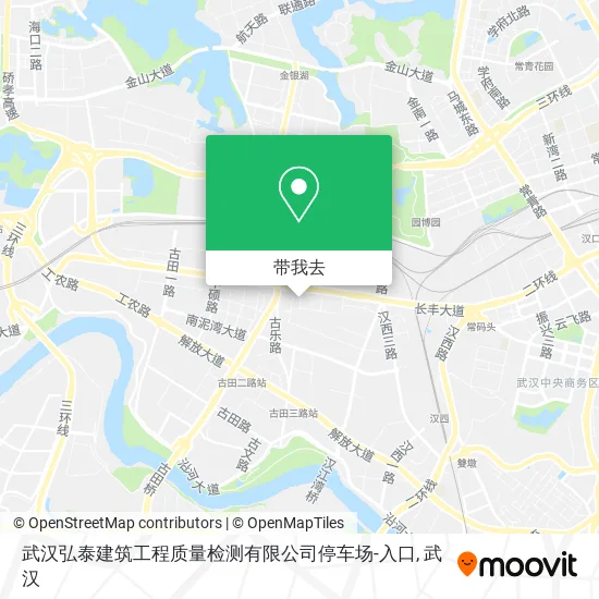 武汉弘泰建筑工程质量检测有限公司停车场-入口地图