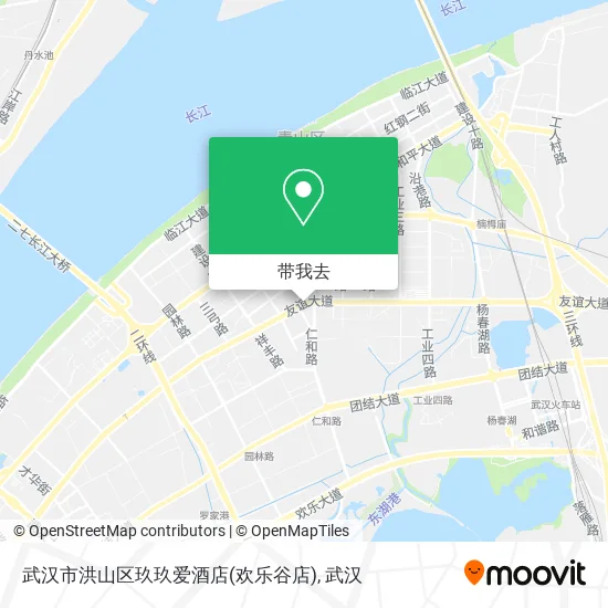 武汉市洪山区玖玖爱酒店(欢乐谷店)地图