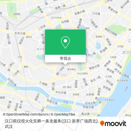 汉口殡仪馆火化安葬一条龙服务(汉口·新界广场西北)地图