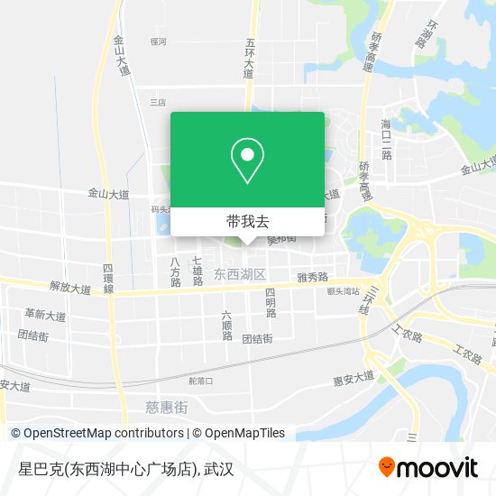 星巴克(东西湖中心广场店)地图