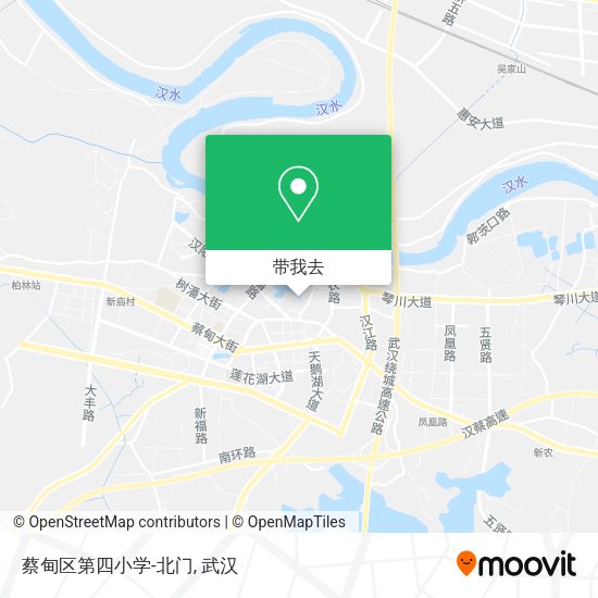 蔡甸区第四小学-北门地图