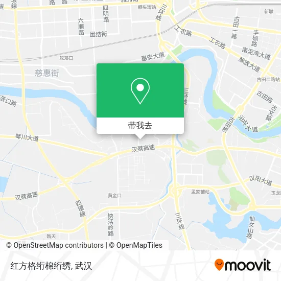 红方格绗棉绗绣地图