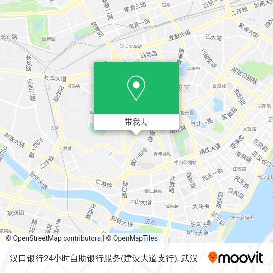 汉口银行24小时自助银行服务(建设大道支行)地图
