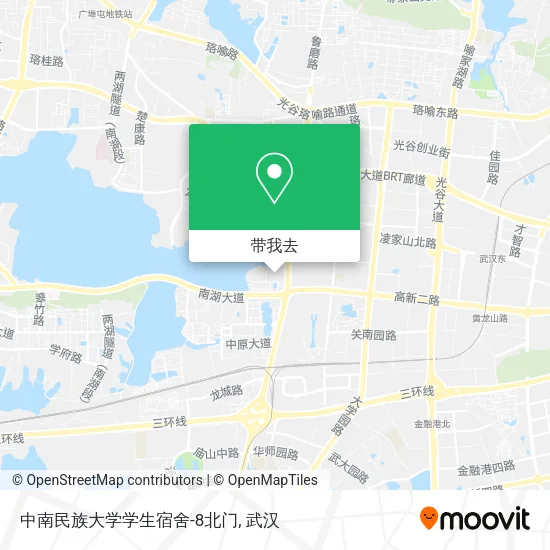 中南民族大学学生宿舍-8北门地图