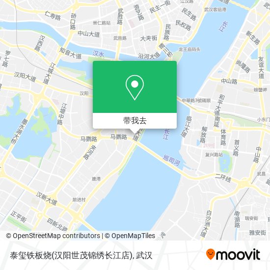 泰玺铁板烧(汉阳世茂锦绣长江店)地图