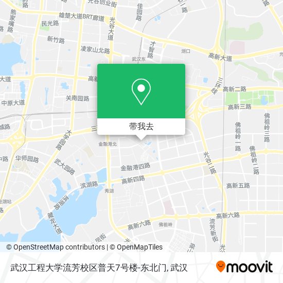 武汉工程大学流芳校区普天7号楼-东北门地图