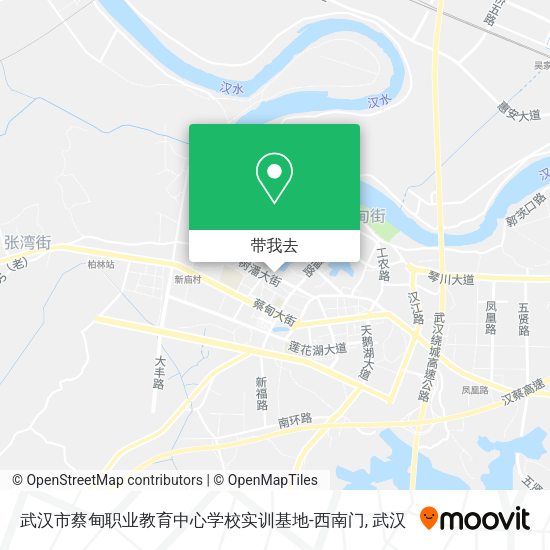 武汉市蔡甸职业教育中心学校实训基地-西南门地图
