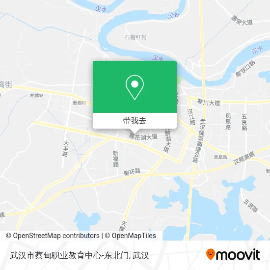 武汉市蔡甸职业教育中心-东北门地图