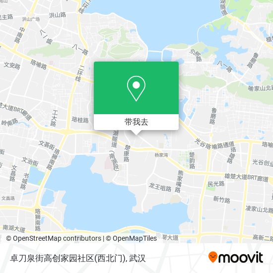卓刀泉街高创家园社区(西北门)地图