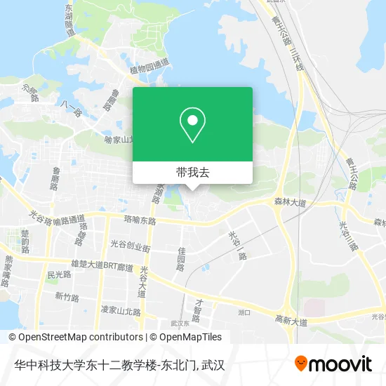 华中科技大学东十二教学楼-东北门地图