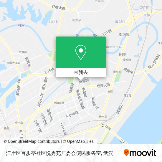 江岸区百步亭社区悦秀苑居委会便民服务室地图