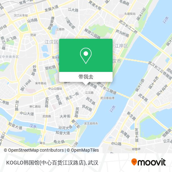 KOGLO韩国馆(中心百货江汉路店)地图