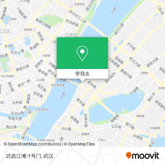 武昌江滩-1号门地图