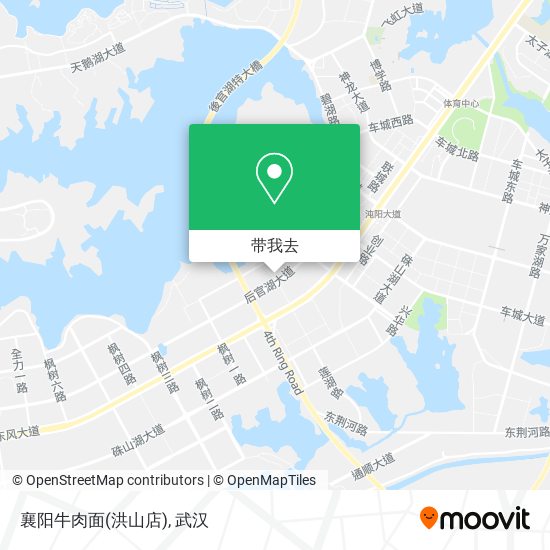 襄阳牛肉面(洪山店)地图