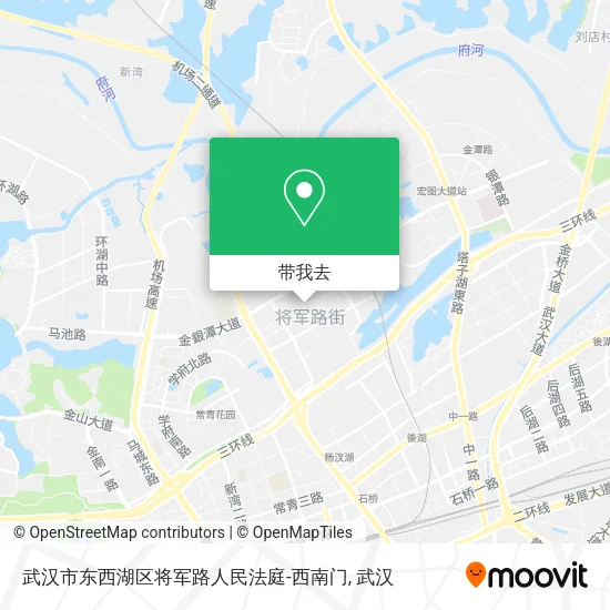 武汉市东西湖区将军路人民法庭-西南门地图
