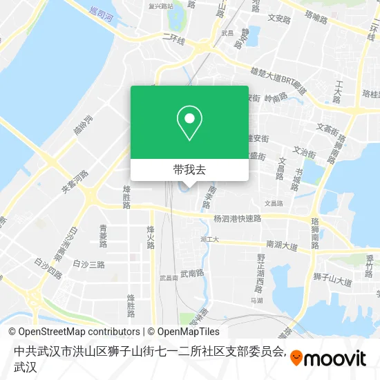 中共武汉市洪山区狮子山街七一二所社区支部委员会地图