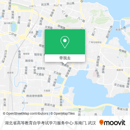 湖北省高等教育自学考试学习服务中心-东南门地图