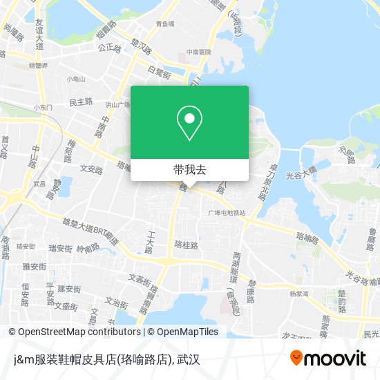 j&m服装鞋帽皮具店(珞喻路店)地图