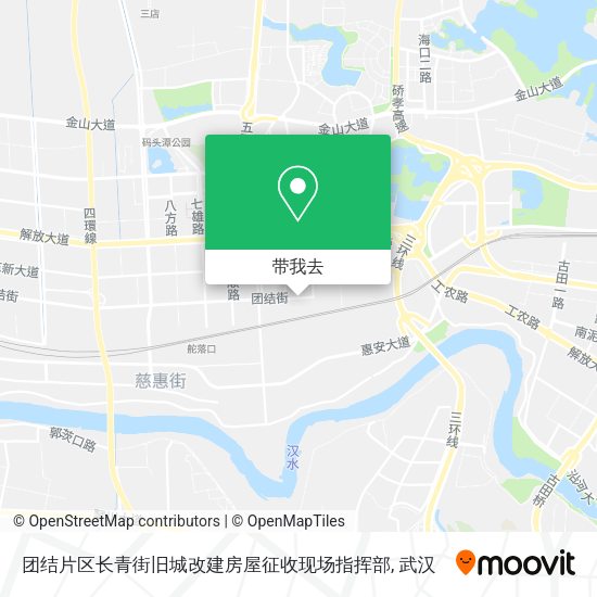 团结片区长青街旧城改建房屋征收现场指挥部地图