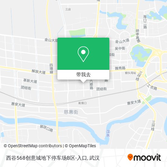 西谷568创意城地下停车场B区-入口地图