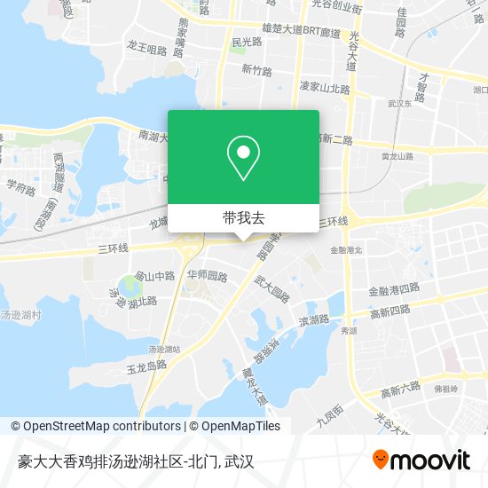 豪大大香鸡排汤逊湖社区-北门地图