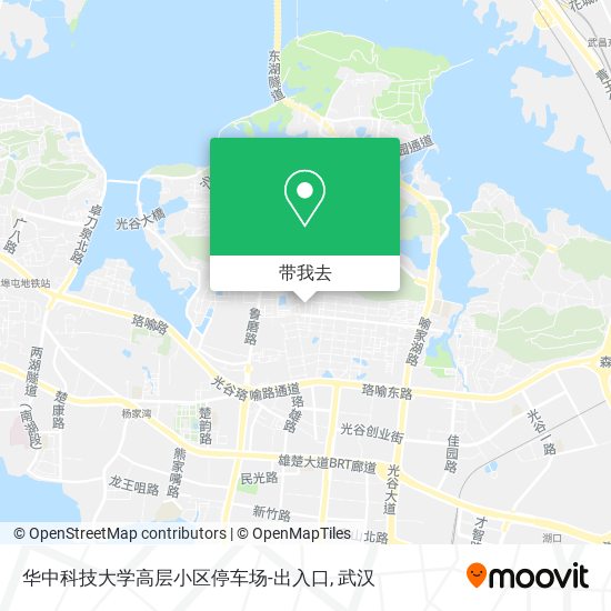 华中科技大学高层小区停车场-出入口地图