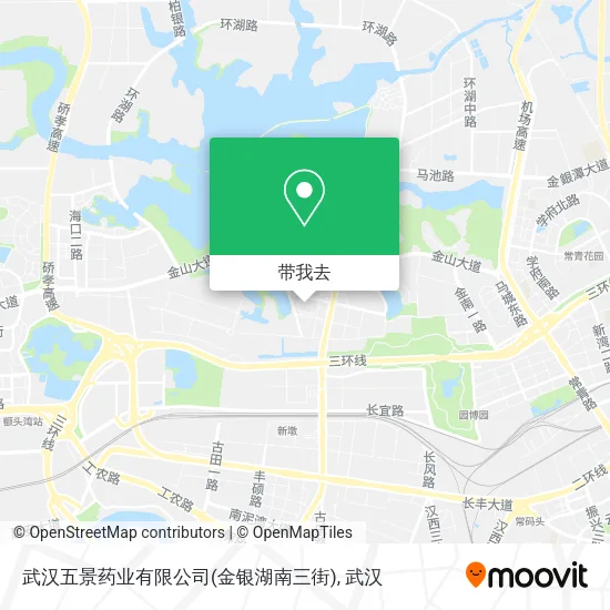 武汉五景药业有限公司(金银湖南三街)地图