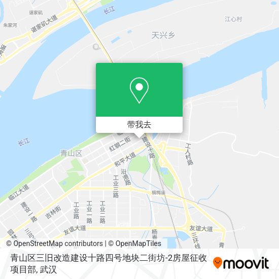 青山区三旧改造建设十路四号地块二街坊-2房屋征收项目部地图