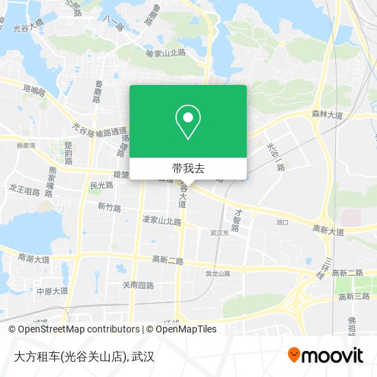 大方租车(光谷关山店)地图