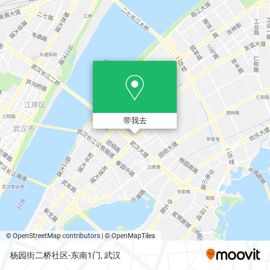 杨园街二桥社区-东南1门地图