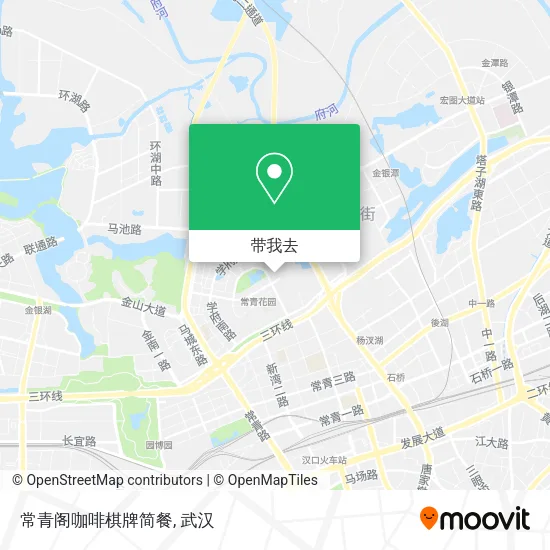 常青阁咖啡棋牌简餐地图