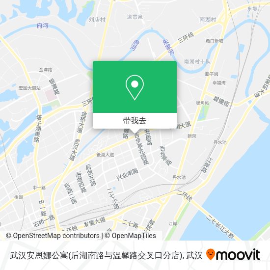 武汉安恩娜公寓(后湖南路与温馨路交叉口分店)地图