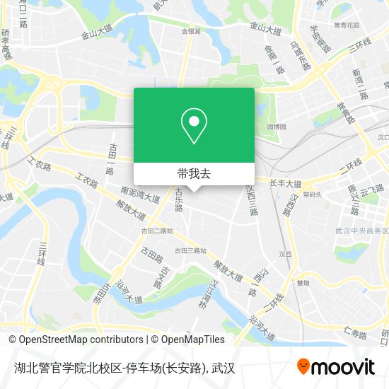 湖北警官学院北校区-停车场(长安路)地图