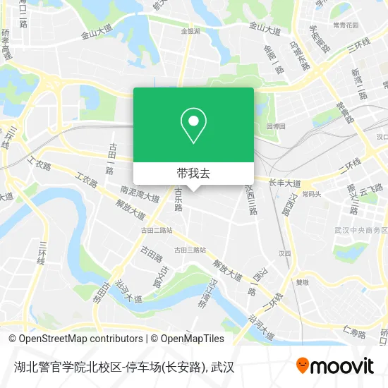 湖北警官学院北校区-停车场(长安路)地图