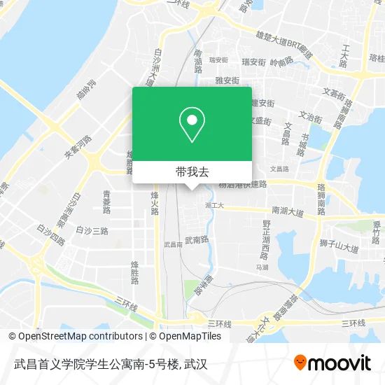 武昌首义学院学生公寓南-5号楼地图