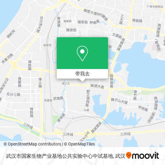 武汉市国家生物产业基地公共实验中心中试基地地图