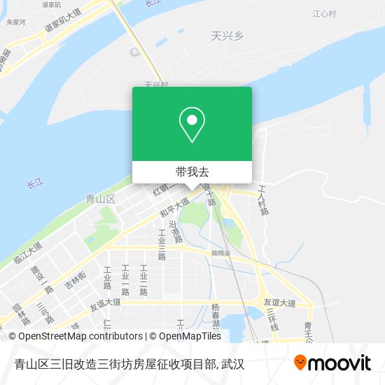 青山区三旧改造三街坊房屋征收项目部地图