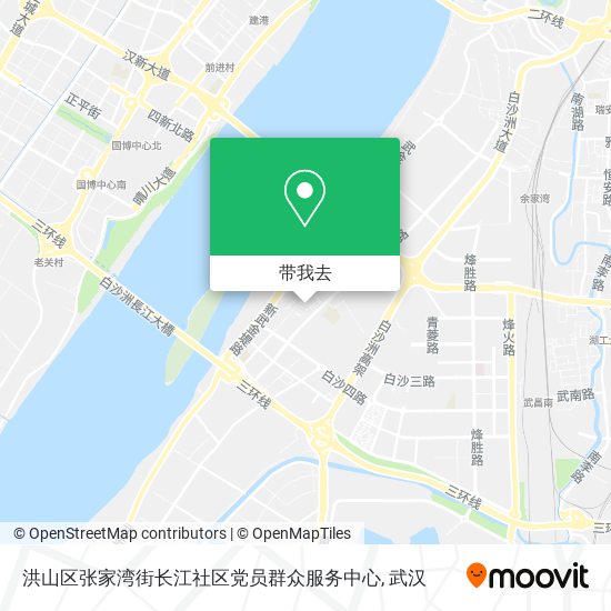 洪山区张家湾街长江社区党员群众服务中心地图