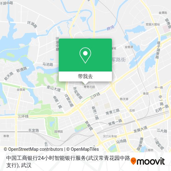 中国工商银行24小时智能银行服务(武汉常青花园中路支行)地图