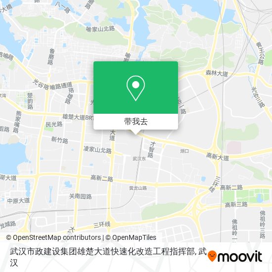 武汉市政建设集团雄楚大道快速化改造工程指挥部地图