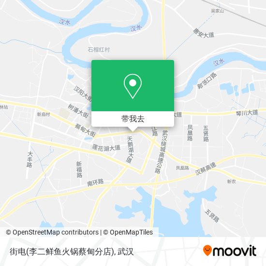 街电(李二鲜鱼火锅蔡甸分店)地图