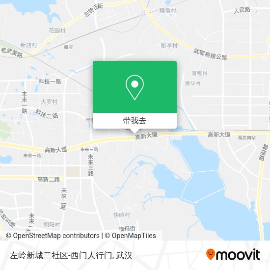左岭新城二社区-西门人行门地图