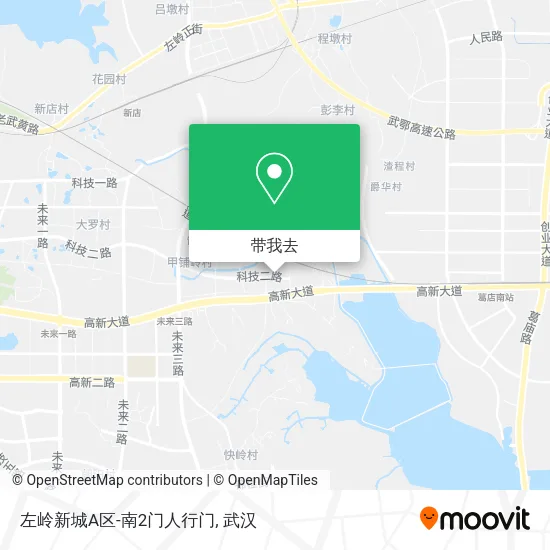 左岭新城A区-南2门人行门地图