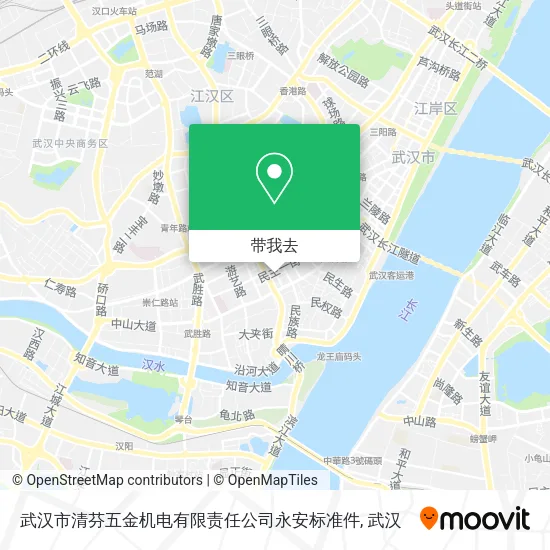 武汉市清芬五金机电有限责任公司永安标准件地图