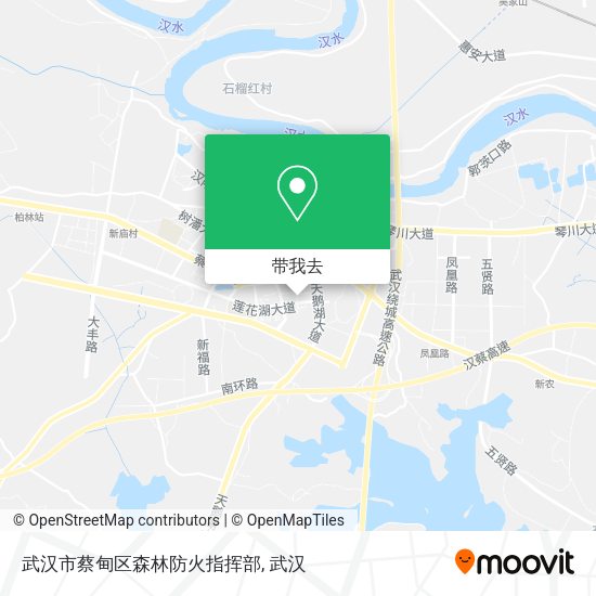 武汉市蔡甸区森林防火指挥部地图
