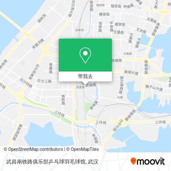 武昌南铁路俱乐部乒乓球羽毛球馆地图
