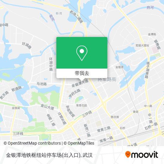 金银潭地铁枢纽站停车场(出入口)地图