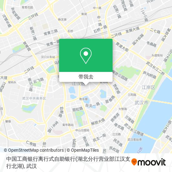 中国工商银行离行式自助银行(湖北分行营业部江汉支行北湖)地图