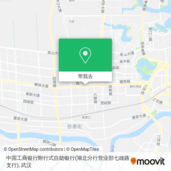 中国工商银行附行式自助银行(湖北分行营业部七雄路支行)地图