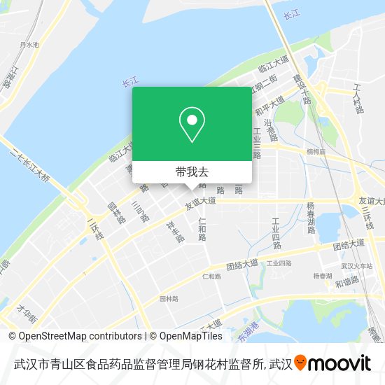 武汉市青山区食品药品监督管理局钢花村监督所地图